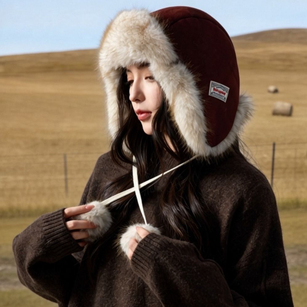 Winter Trapper Hat - 폴리에스터 플리스 안감 트래퍼 모자 방풍