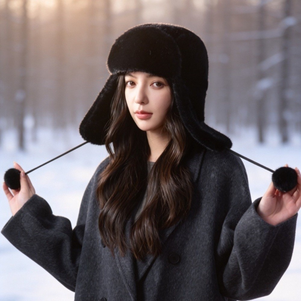 따뜻한 폴리에스터 트래퍼 이어플랩 모자 방풍 폼폼 우샨 - Winter Trapper Hat 리뷰 및 가격