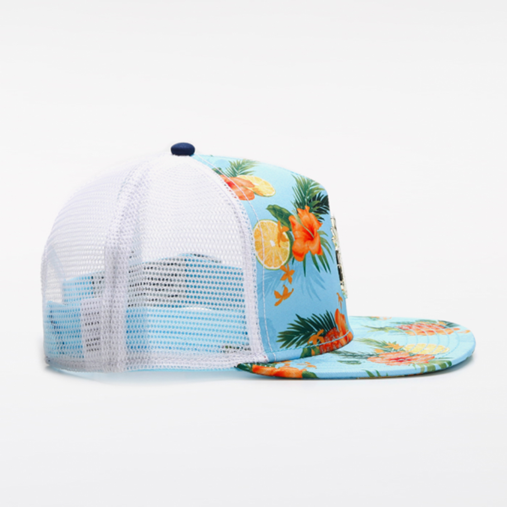 패셔너블한 다용도 모자 열대 과일 플로럴 프린트 트러커 - Snapback Hat Flat 리뷰 및 가격