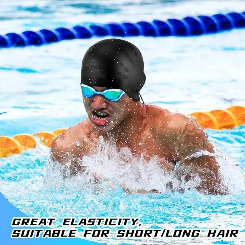 귀 보호 기능이있는 남성 여성을위한 실리콘 수영 모자  - Swim Hat Silicone 리뷰 및 가격
