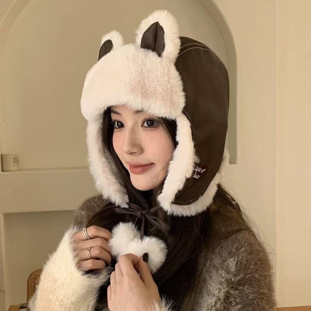 포근한 인조 가죽 곰 귀 트래퍼 모자 귀덮개 방풍 겨울 - Winter Trapper Hat 리뷰 및 가격